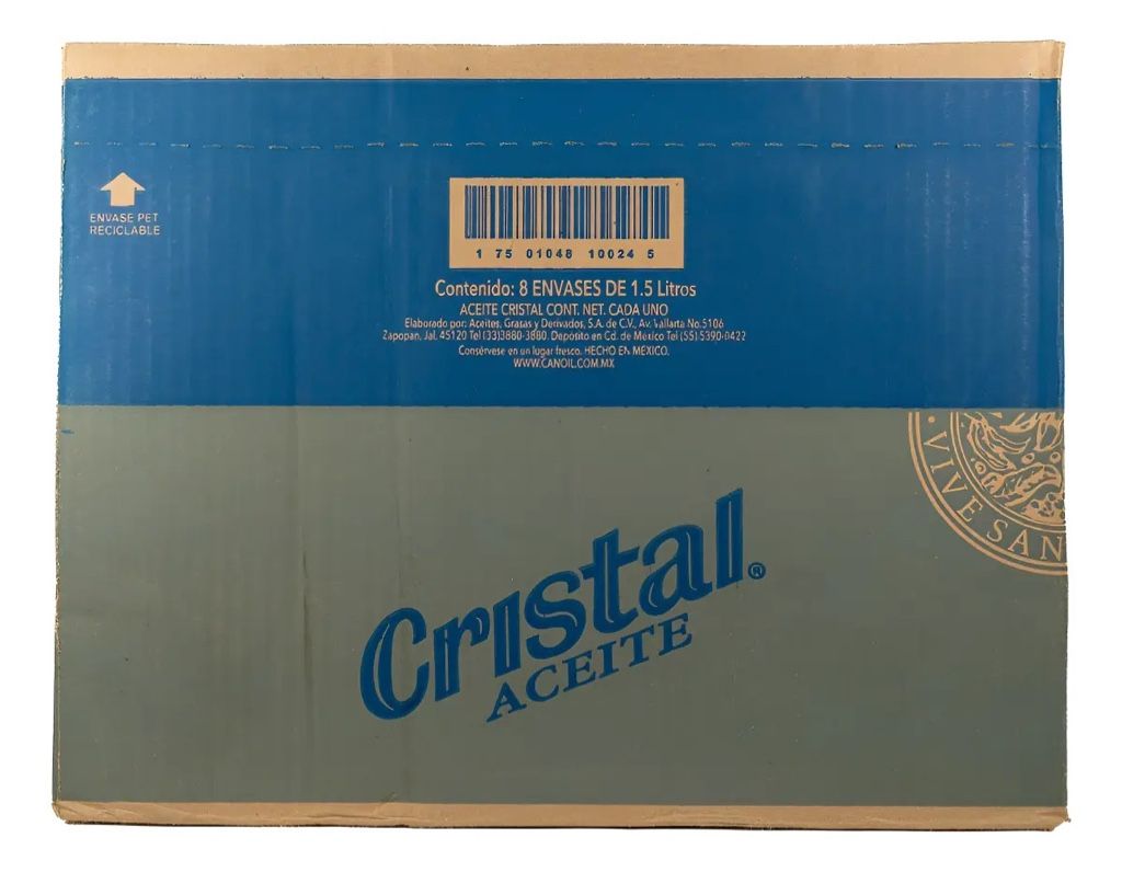 aceite CRISTAL de 1 litro y MEDIO
