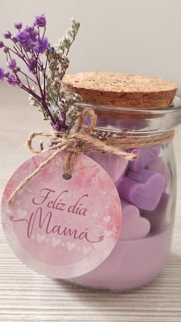 Vela aromática decorativa + tarjeta personalizada