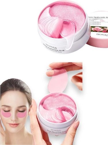 Colágeno de ojeras con ácido hialurónico de rosas X 30 pares - Bioaqua