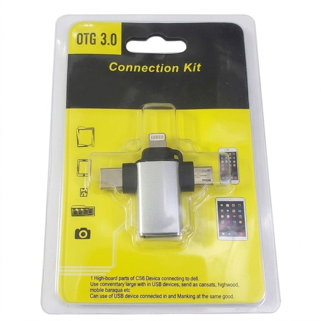Adaptador OTG, iPhone, tipo, v8