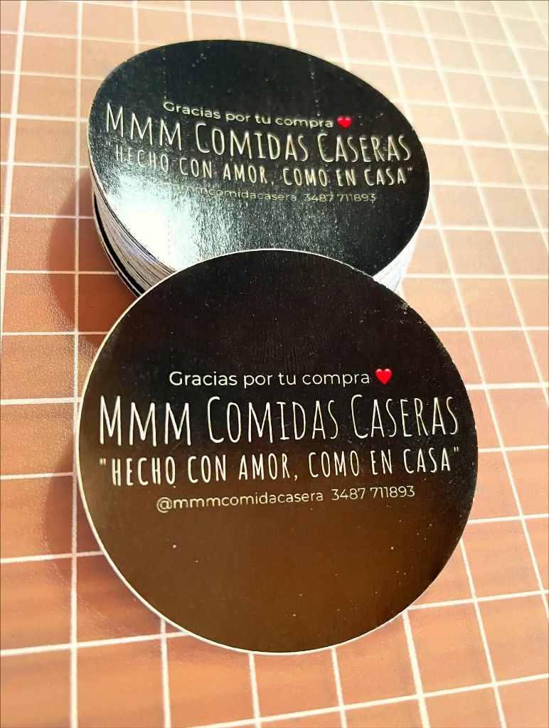 50 stickers Circulares 5x5 cm