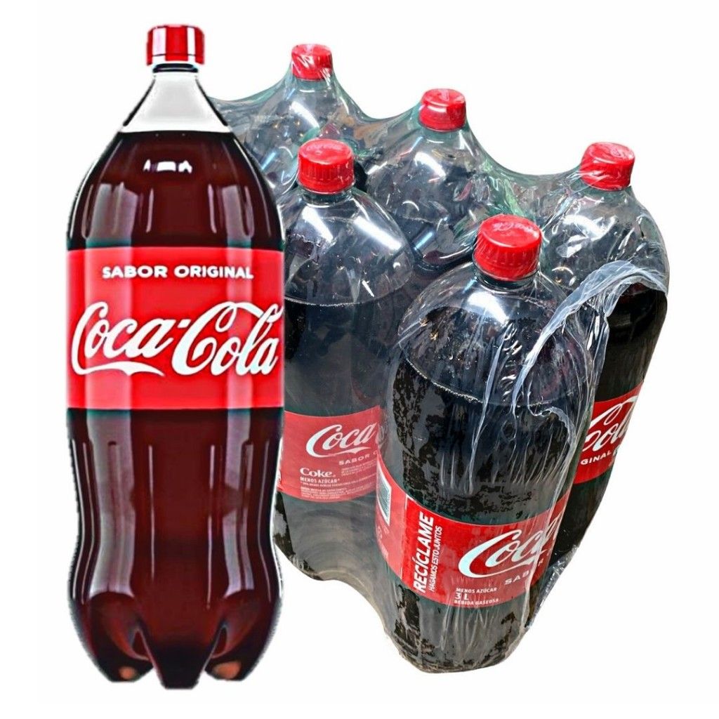 3 lts coca cola x 6 unid.