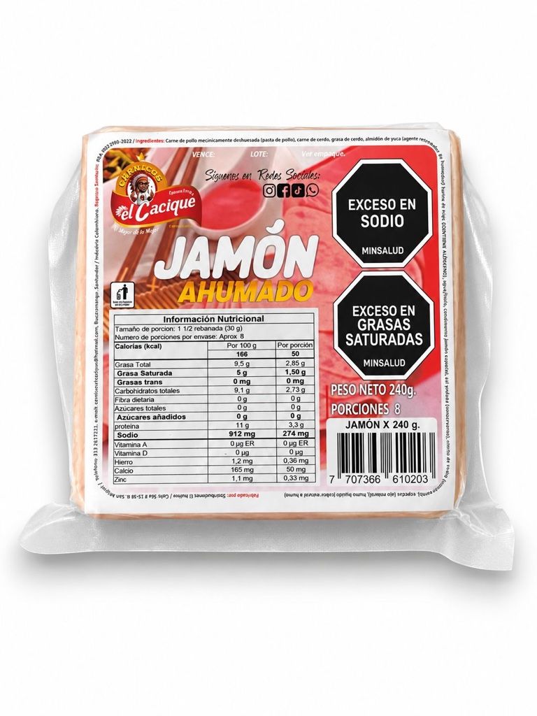 Jamón ahumado por 240g