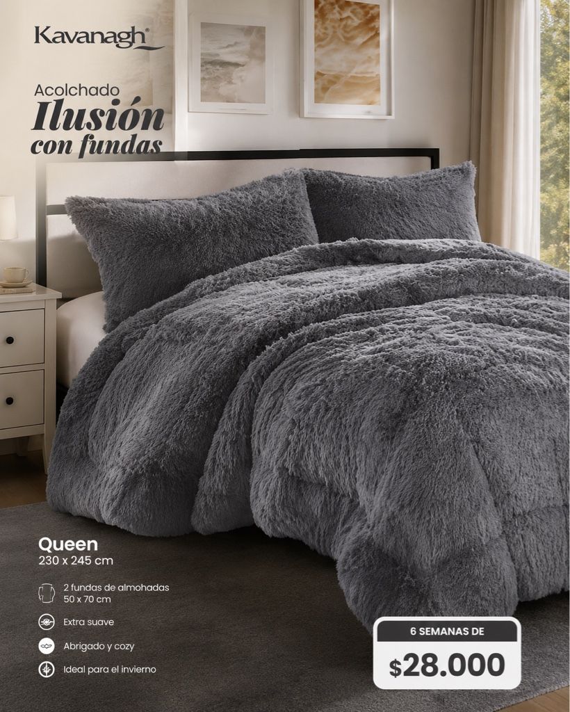 ACOLCHADO ILUSION PIEL DE MONO QUEEN