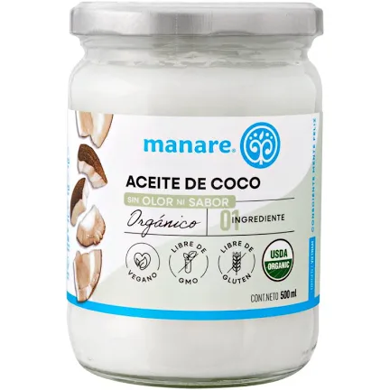 Aceite de coco sin olor sin sabor 500grs
