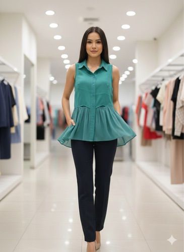 8 birdies blusa verde vuelos Talla S