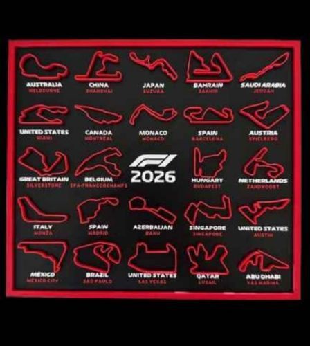 Calendario Fórmula 1 Temporada 2025 17x17 cms (versión económica)