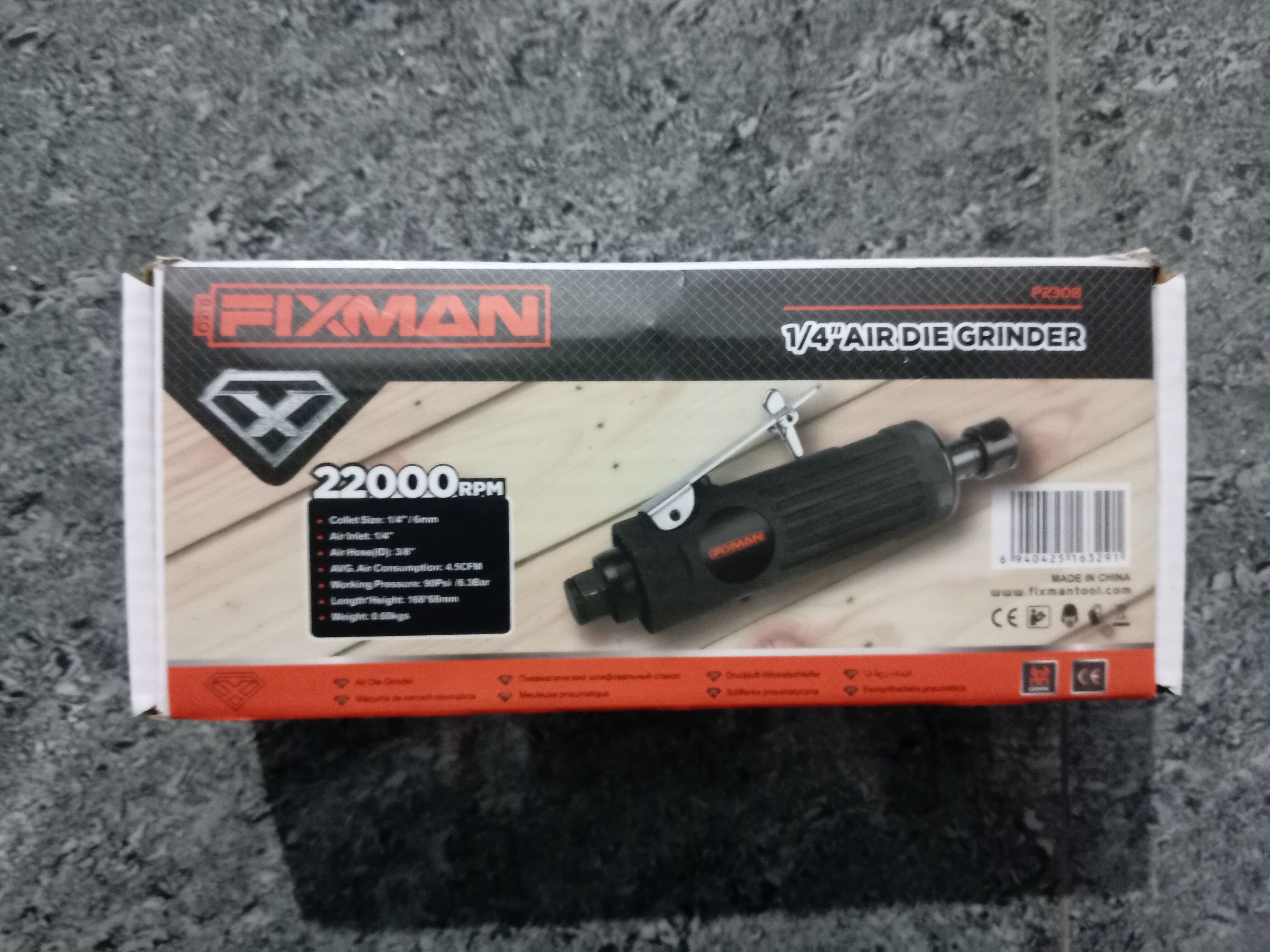Amoladora neomatica de 1/4" fixman
