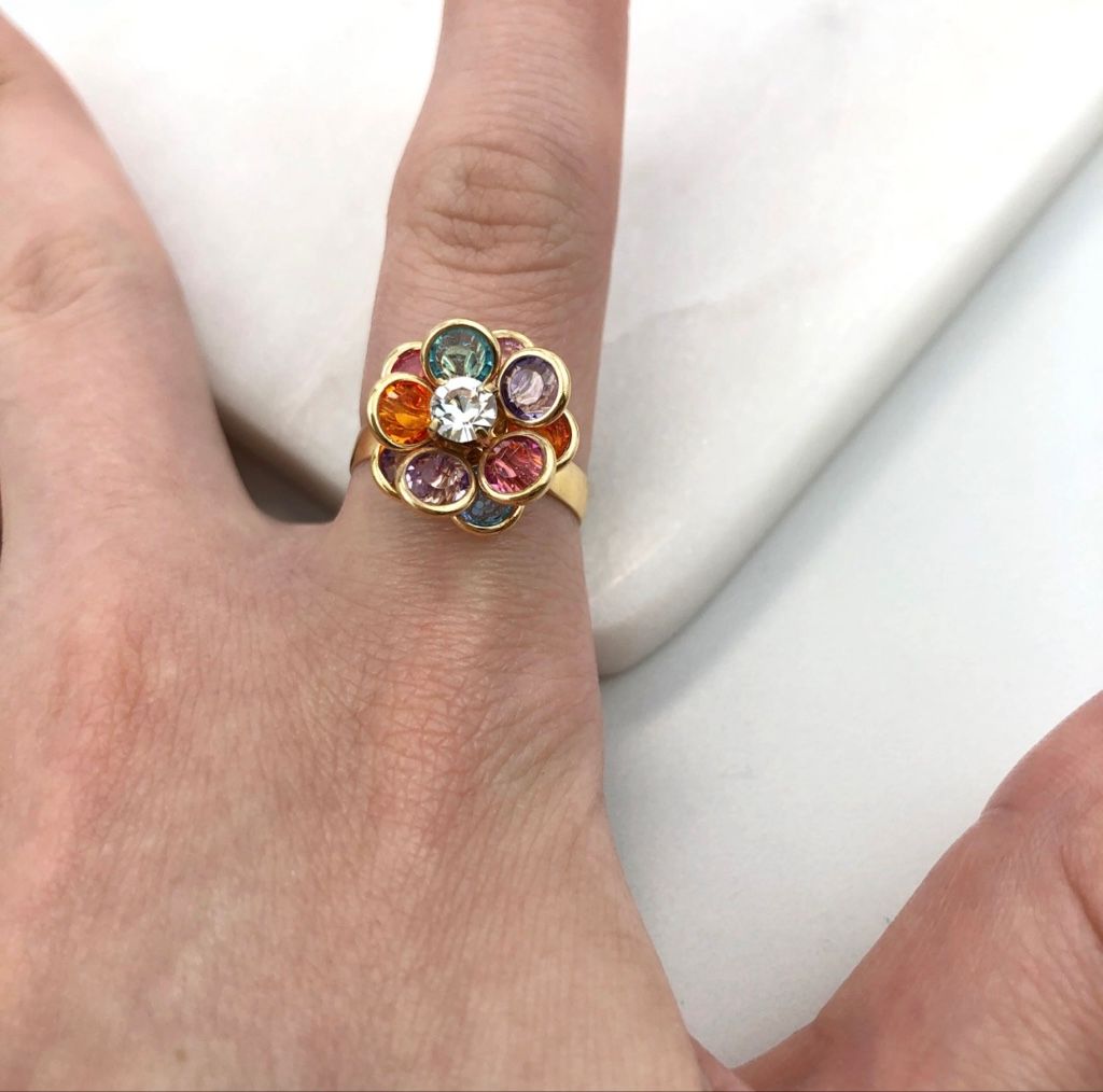 Anillo flor colores