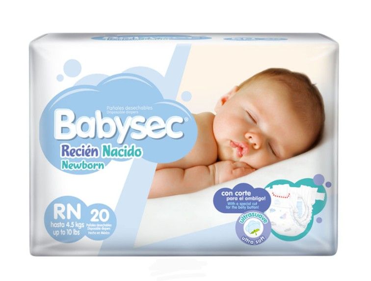 BabySec Premium Recién Nacido Talla 0 (20 unidades)