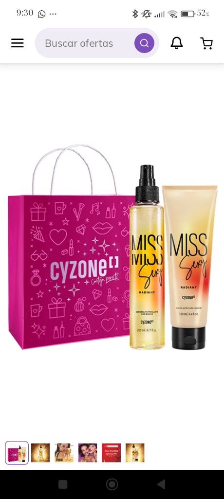 Combo colonia y crema de MISS Seny