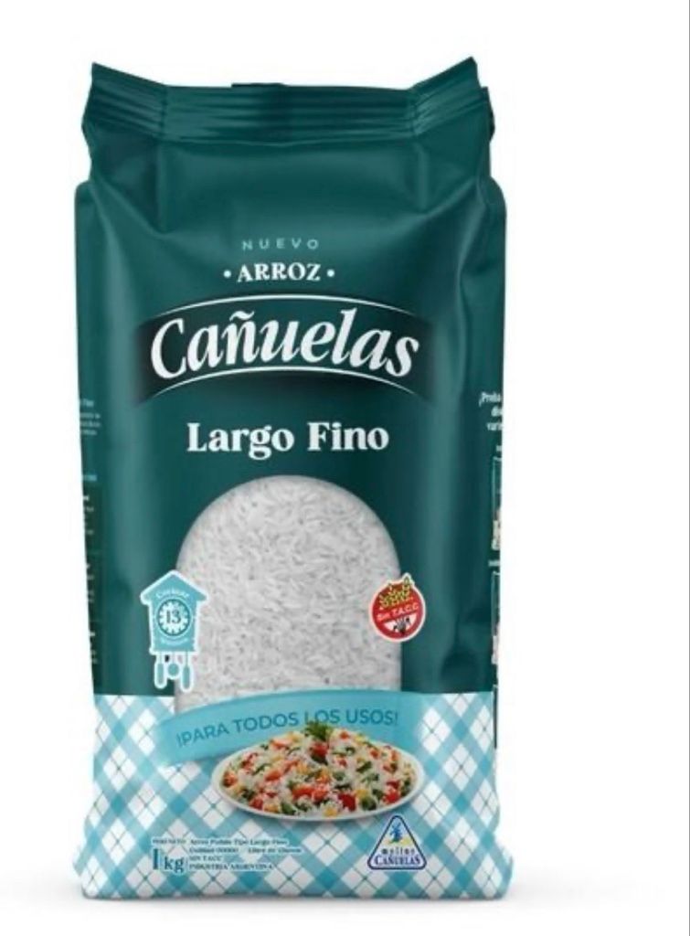 Arroz Canuelas Largo fino 1Kg