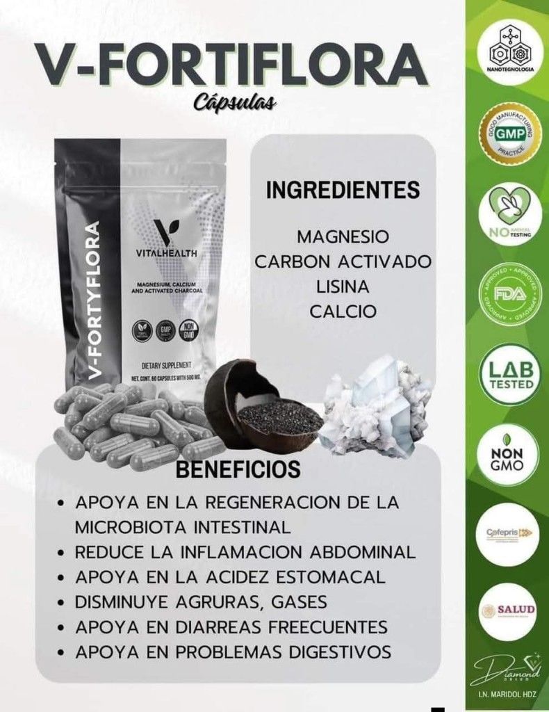 V- FORTYFLORA 60 CAPSULAS VITALHEALTH