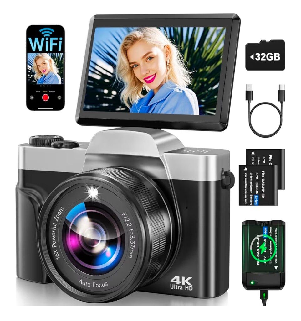 Cámara digital 4K ultra HD