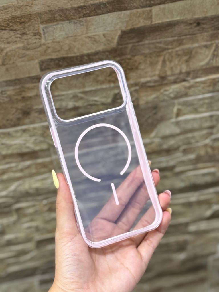 001 - Massage Transparente Borde Rosado