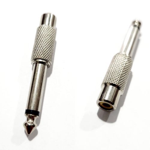 Adaptador JACK RCA A PLUG (PLATEADO) (0021)