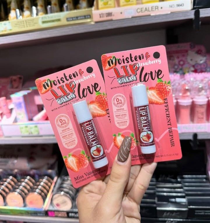Bálsamo hidratante de labios de fresa