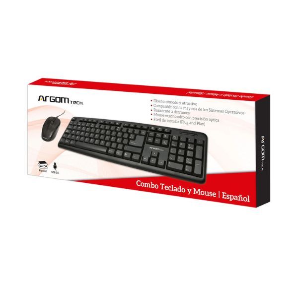 COMBO TECLADO Y MOUSE AROA KBCM