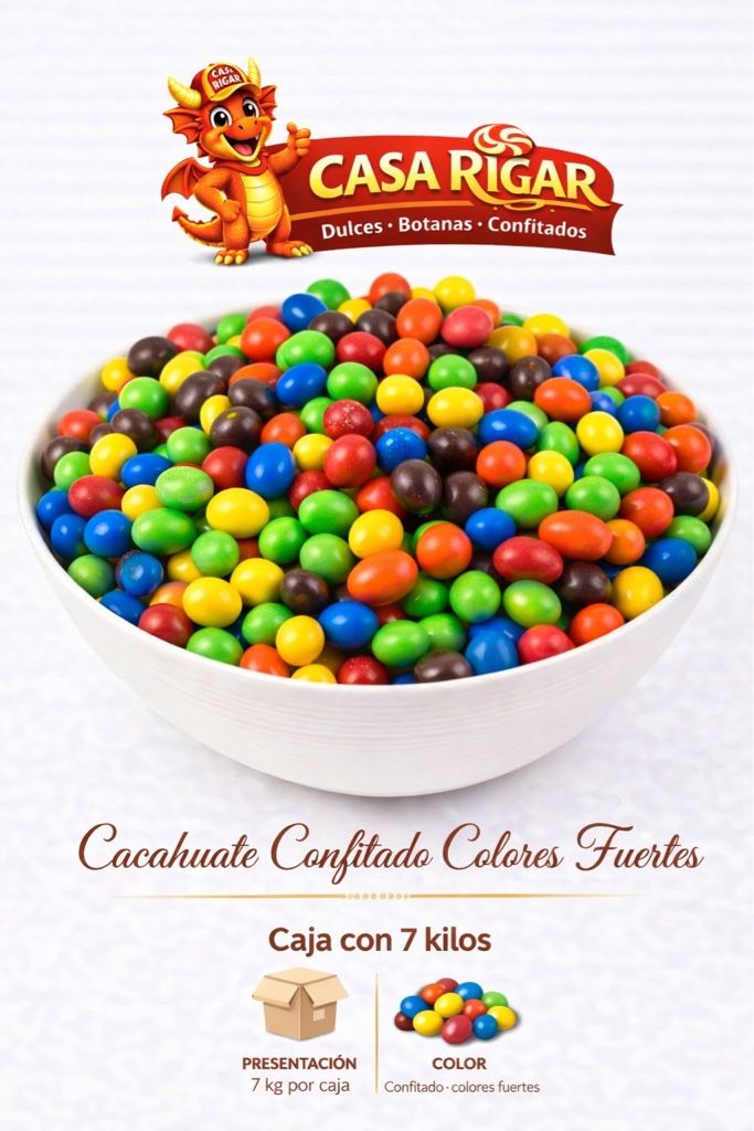 Cacahuate confitado colores fuertes