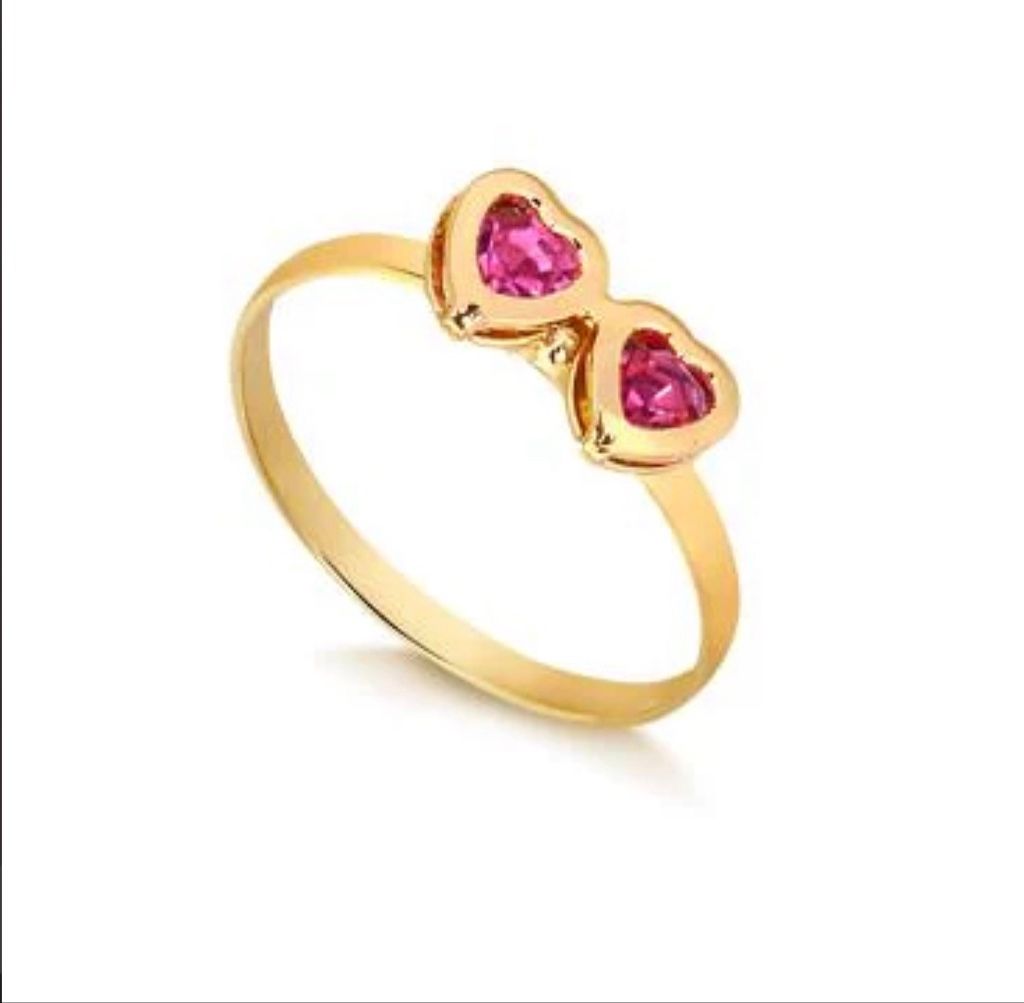 Anillo corazón doble