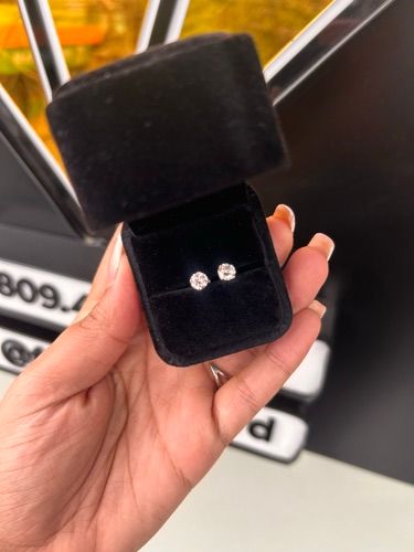 Aretes diamantes plata 925