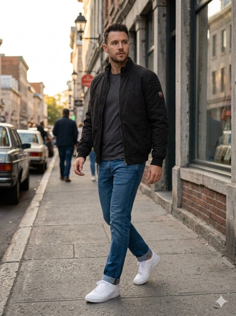 Jeans semi chupín hombre