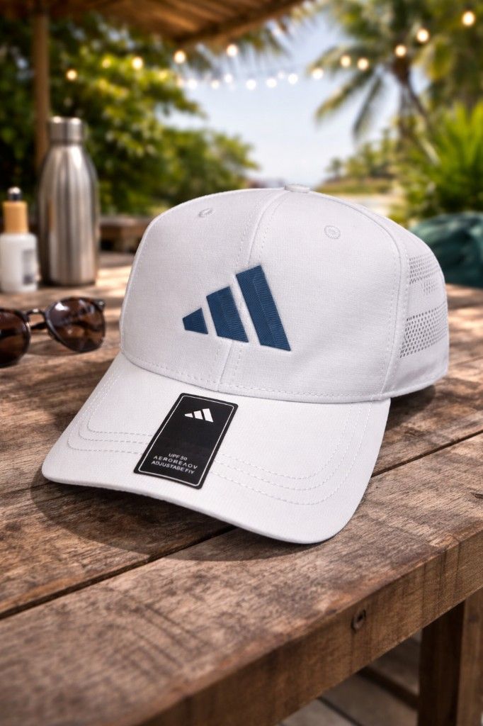Adidas Blanco Logo Azul