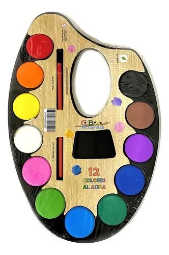 Acuarelas 12 colores