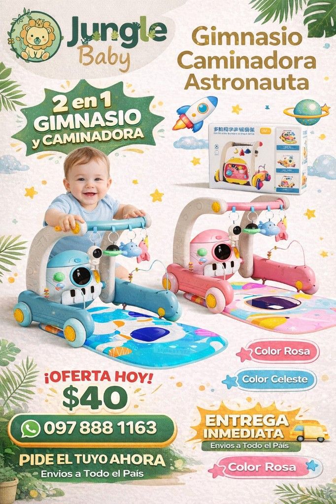 Ibarra Gimnasio caminador astronauta rosa