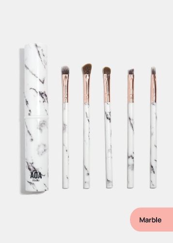 5PC Travel Brush Set + Case (Marble)