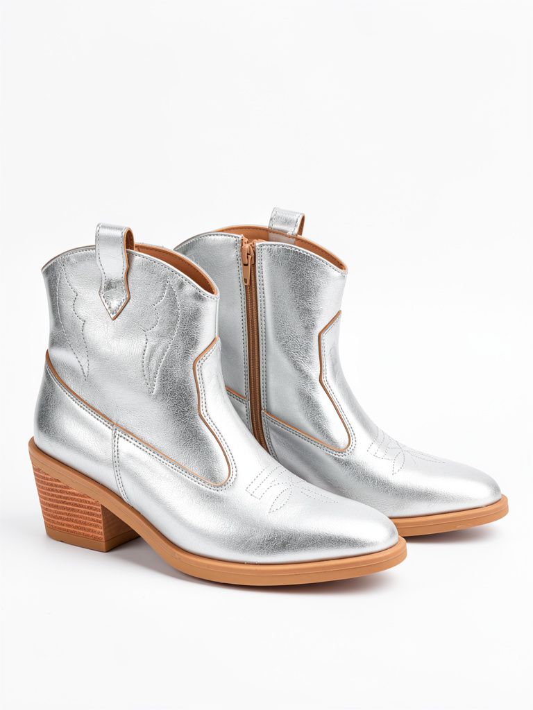 Botas plateadas texanas
