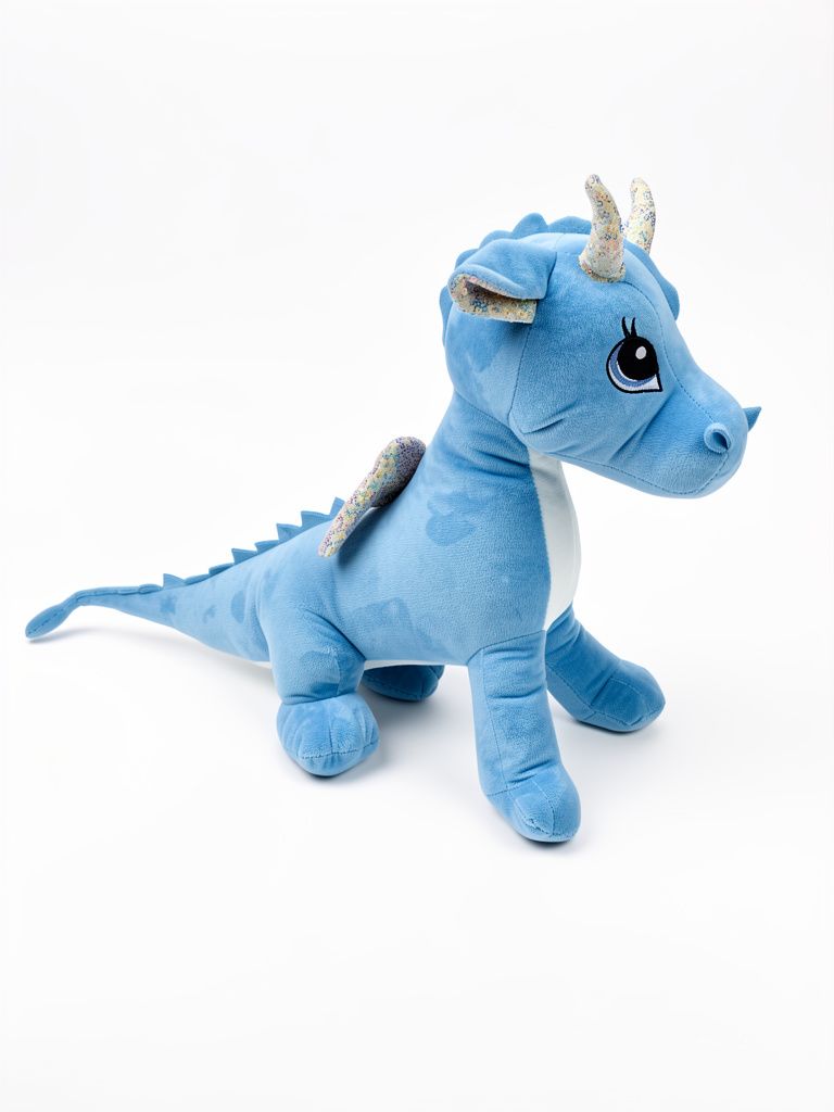 Dragon azul peluche