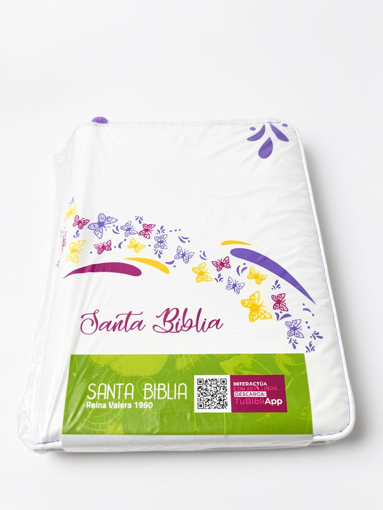 Biblia /blanco mariposas/canto lila