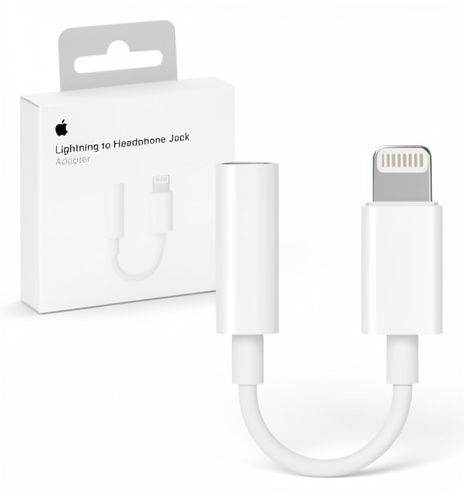 Apple adaptador Lightning a jack blanco