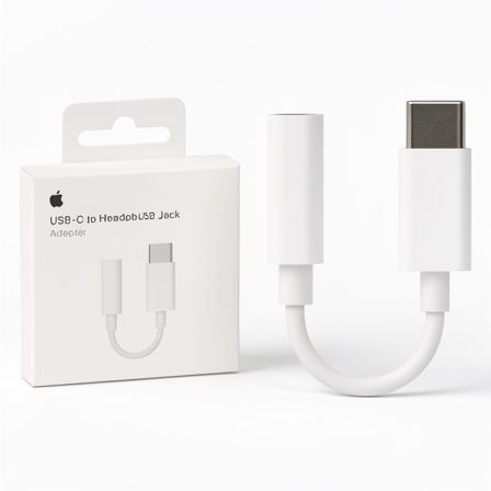 Apple adaptador USB-C a jack blanco