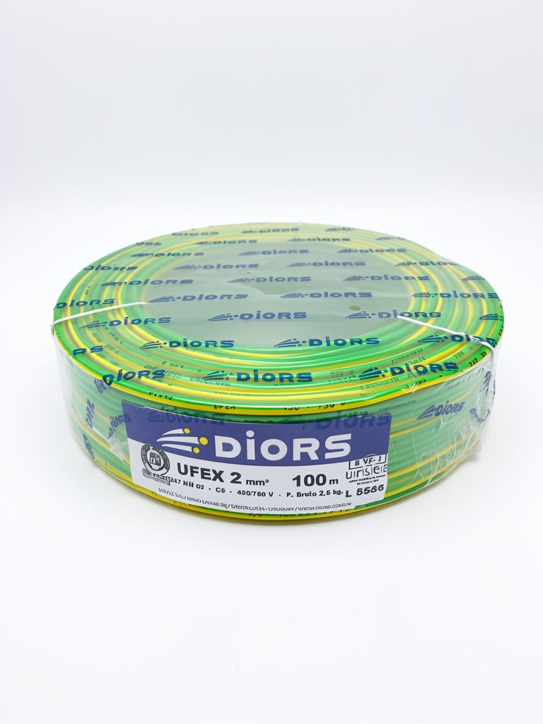 Cable 2mm verde amarillo unifilar 100mts