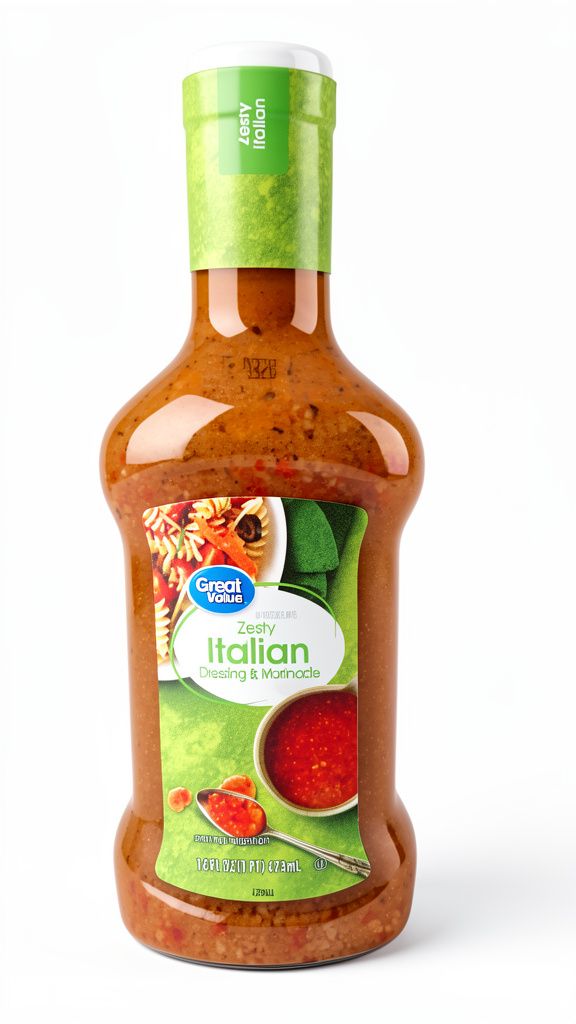 ADEREZO GREAT VALUE ZESTY ITALIAN 473ML