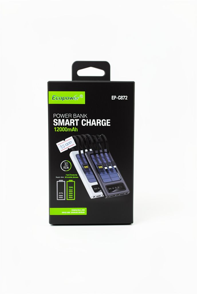 Cargador portátil con panel solar 12000mAh