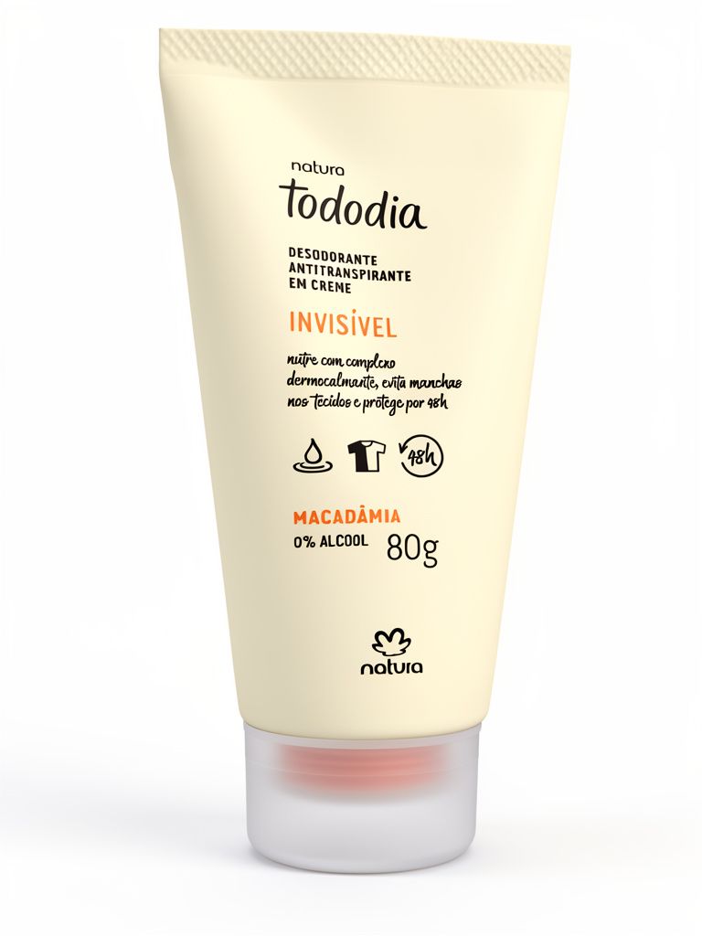 Antitranspirante em creme macadamia