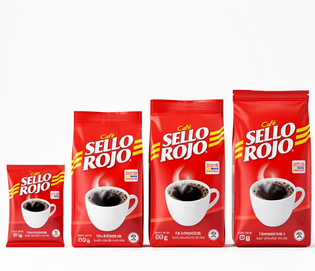 Café sello rojo de 50-110-220 y 425 gramos