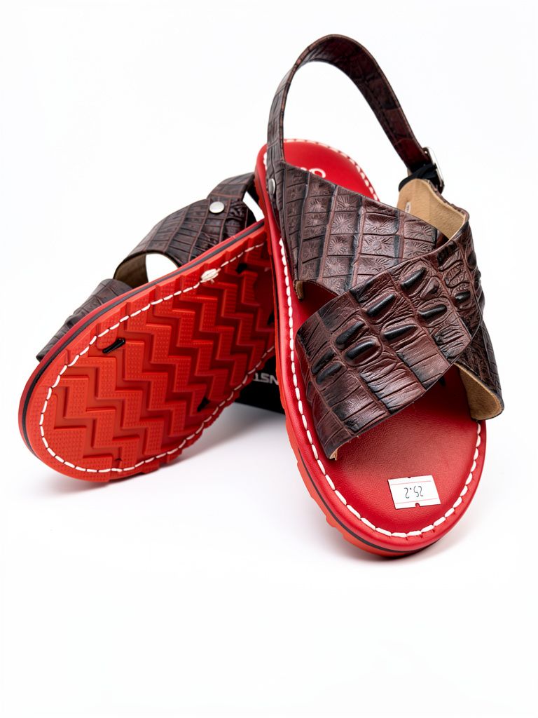Huarache grabado cocodrilo