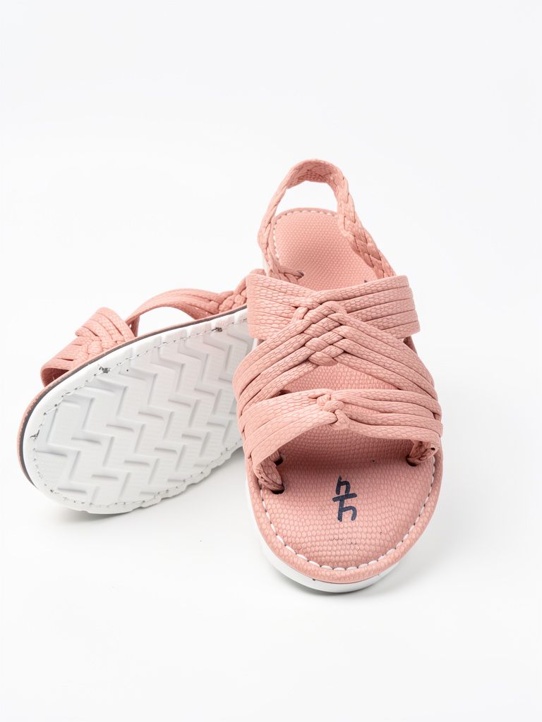 Huarache tejido de araña, zuela blanca