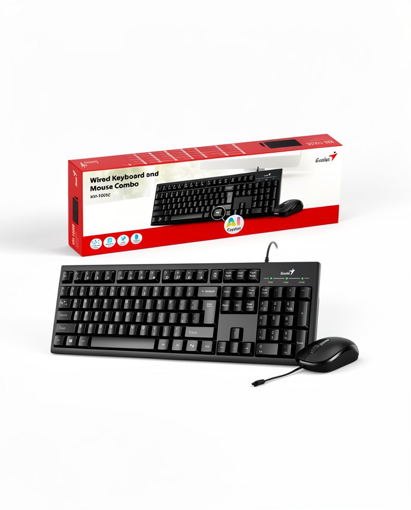 COMBO TECLADO + MOUSE GENIUS ALAMBRICO USB