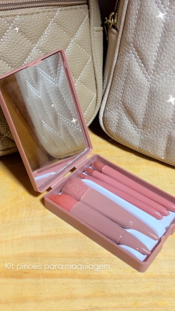Kit pincéis rosa