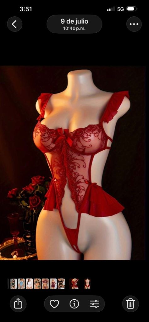 Body rojo bordado T: S