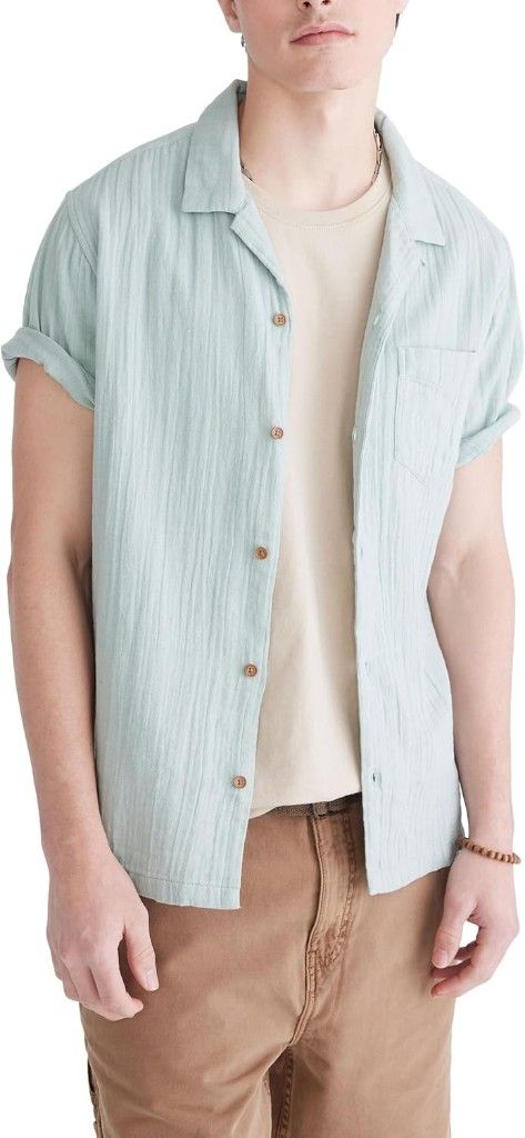 Aeropostale Camisa celeste manga corta