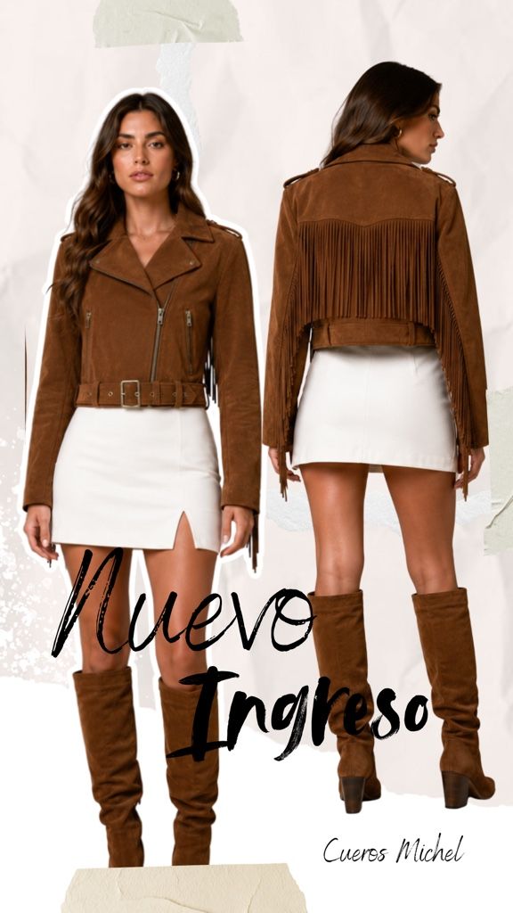 Campera Gamuza con flecos