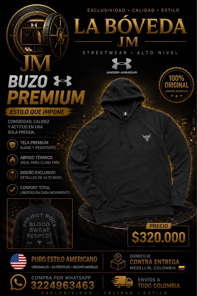 Under Armour buzo negro premium