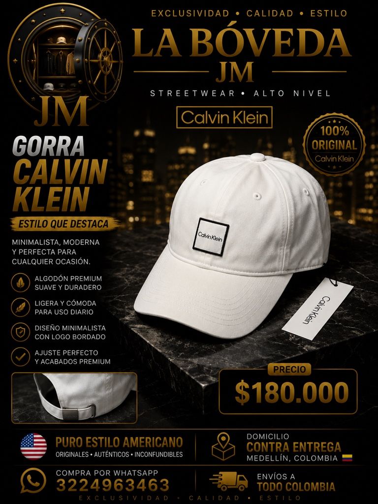 Calvin Klein gorra blanca