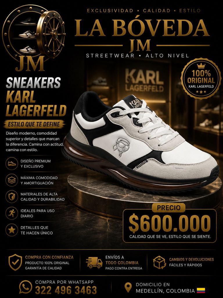 Karl Lagerfeld tenis negros